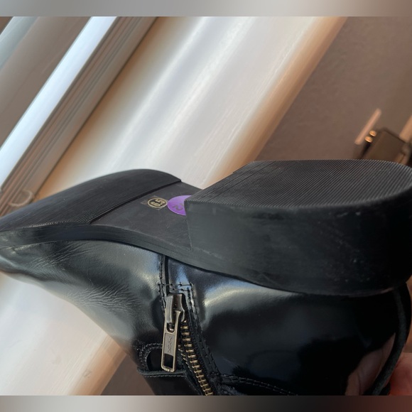 NEW STEVE MADDEN EQUESTRIAN CHALET TALL LEATHER BLACK /BROWN BOOTS 6.5 - Picture 7 of 8